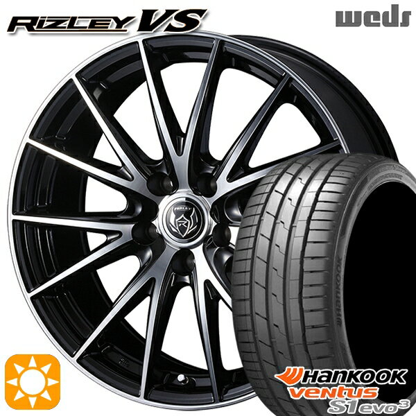 【取付対象】アクセラ アテンザ 215/45R18 93Y XL ハンコック veNtus S1 evo3 K127 Weds ライツレーVS ブラックメタリックポリッシュ 18インチ 7.5J 5H114.3 サマータイヤホイールセット