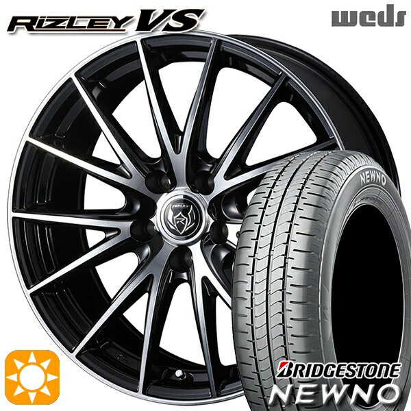 【取付対象】215/65R16 98H ブリヂストン ニューノ Weds ライツレーVS ブラックメタリックポリッシュ 16インチ 6.5J 5H114.3 サマータイヤホイールセット