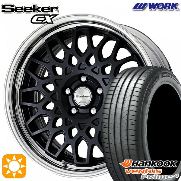 【取付対象】215/50R17 95W XL ハンコック veNtus PRime4 K135 WORK シーカー CX マットブラック 17インチ 7.0J 5H114.3 サマータイヤホイールセット