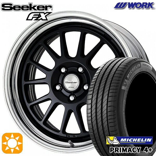 【取付対象】195/55R16 87V ミシュラン プライマシー4プラス WORK シーカー FX マットブラック 16インチ 6.0J 4H100 サマータイヤホイールセット