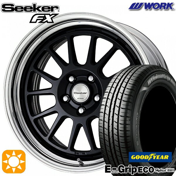 【取付対象】リーフ レヴォーグ 215/50R17 91V グッドイヤー エフィシェントグリップ エコ EG01 WORK シーカー FX マットブラック 17インチ 7.0J 5H114.3 サマータイヤホイールセット