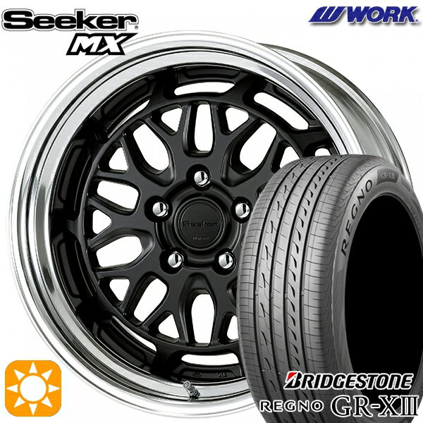 【取付対象】アイシス ノア/ヴォクシー 215/45R17 91W XL ブリヂストン レグノ GR-X3 WORK シーカー MX マットブラック 17インチ 7.0J 5H114.3 サマータイヤホイールセット