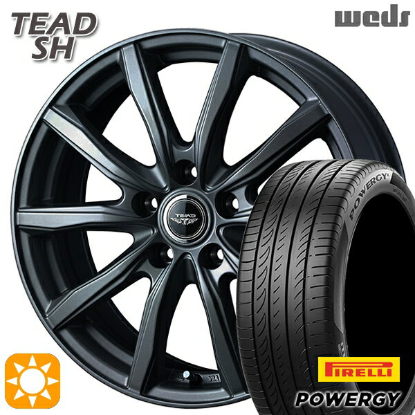 【取付対象】205/65R15 94V ピレリ パワジー Weds テッド SH ガンメタ 15インチ 6.0J 5H114.3 サマータイヤホイールセット