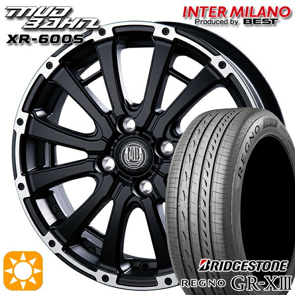 【取付対象】155/65R14 75H ブリヂストン レグノ GR-X3 インターミラノ マッドバーン XR-600S SGB/RP 14インチ 4.5J 4H100 サマータイヤホイールセット