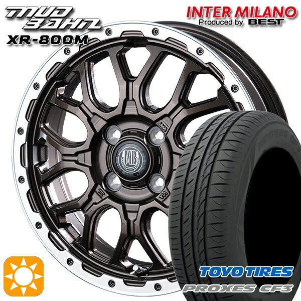 【取付対象】165/65R15 81H トーヨー プロクセス CF3 インターミラノ マッドバーン XR-800M GBR/RP 15インチ 4.5J 4H100 サマータイヤホイールセット