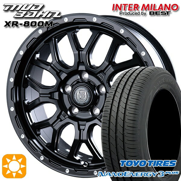 【取付対象】215/50R17 91V トーヨー ナノエナジー3プラス インターミラノ マッドバーン XR-800M MBK/PP 17インチ 7.0J 5H114.3 サマータイヤホイールセット