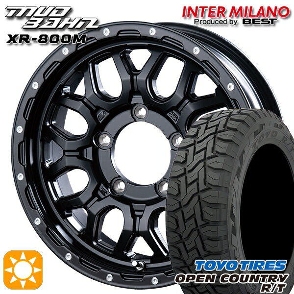 【取付対象】215/70R16 100Q トーヨー オープンカントリー R/T インターミラノ マッドバーン XR-800M MBK/PP 16インチ 5.5J 5H139.7 サマータイヤホイールセット