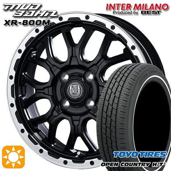 【取付対象】155/65R14 75H トーヨー オープンカントリー H/T2 WR インターミラノ マッドバーン XR-800M MBK/RP 14インチ 4.5J 4H100 サマータイヤホイールセット