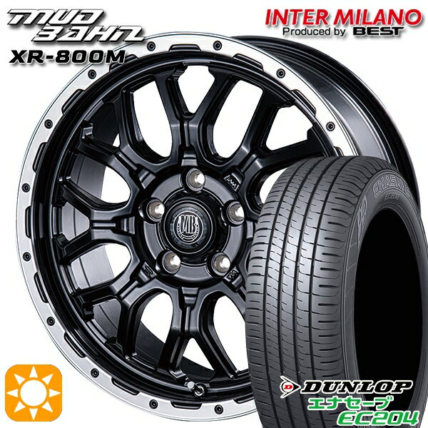 【取付対象】アイシス ノア 215/45R17 91W XL ダンロップ エナセーブ EC204 インターミラノ マッドバーン XR-800M MBK/RP 17インチ 7.0J 5H114.3 サマータイヤホイールセット