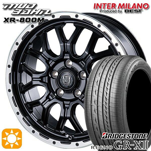 【取付対象】アイシス ノア 215/45R17 91W XL ブリヂストン レグノ GR-X2 インターミラノ マッドバーン XR-800M MBK/RP 17インチ 7.0J 5H114.3 サマータイヤホイールセット