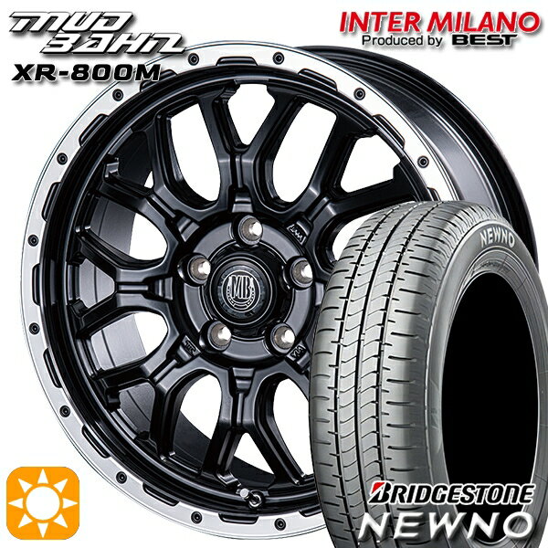 【取付対象】215/45R17 91W XL ブリヂストン ニューノ インターミラノ マッドバーン XR-800M MBK/RP 17インチ 7.0J 5H114.3 サマータイヤホイールセット