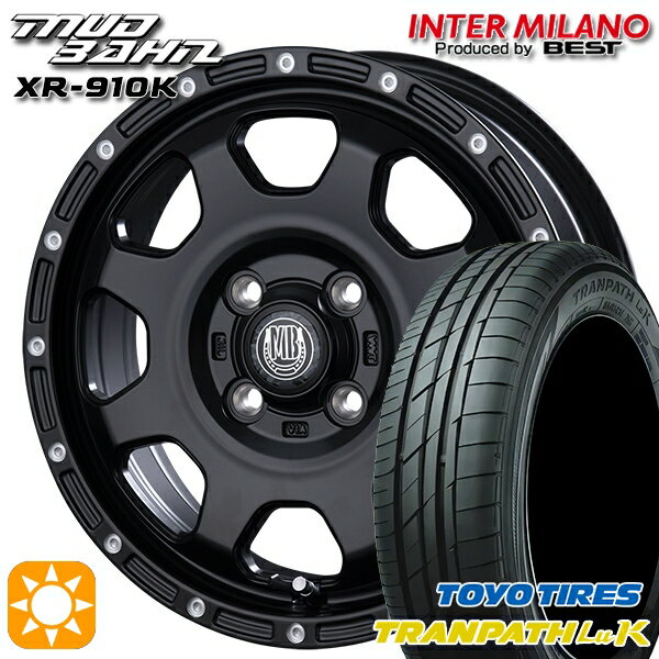 【取付対象】165/55R14 72V トーヨー トランパス LuK インターミラノ マッドバーン XR-910K MBK/PP 14インチ 4.5J 4H100 サマータイヤホイールセット