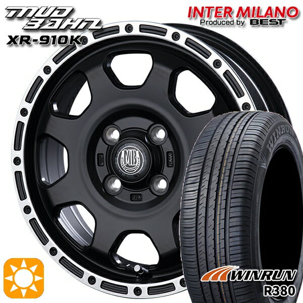 【取付対象】165/65R14 79T ウィンラン R380 インターミラノ マッドバーン XR-910K MBK/RP 14インチ 4.5J 4H100 サマータイヤホイールセット