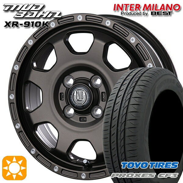 【取付対象】155/65R14 75H トーヨー プロクセス CF3 インターミラノ マッドバーン XR-910K MBR/PP 14インチ 4.5J 4H100 サマータイヤホイールセット