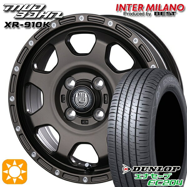【取付対象】165/50R15 76V XL ダンロップ エナセーブ EC204 インターミラノ マッドバーン XR-910K MBR/PP 15インチ 4.5J 4H100 サマータイヤホイールセット