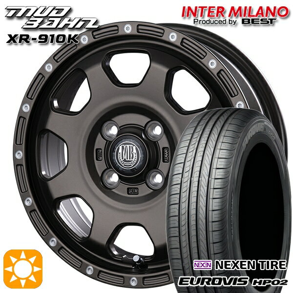 【取付対象】155/65R14 ネクセン ロードストーン ユーロビズ HP02 インターミラノ マッドバーン XR-910K MBR/PP 14インチ 4.5J 4H100 サマータイヤホイールセット