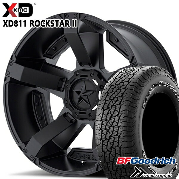 【取付対象】225/65R17 102T ORWL BFグッドリッチ トレールテレーン KMC XD811 ROCKSTAR II 17インチ 8.0J 5H114.3 MATTEBLACK(w/Matte BK Accents) サマータイヤホイールセット