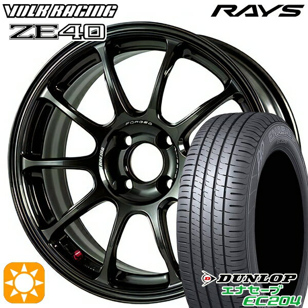 【取付対象】185/55R16 83V ダンロップ エナセーブ EC204 RAYS ボルクレーシング ZE40 MM 16インチ 7.0J 4H100 サマータイヤホイールセット
