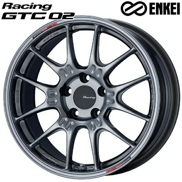 17インチ 8.0J 5H114.3 +30 ENKEI レーシングレボリューション GTC02 ハイパーシルバー アルミホイール単品 4本（1台分） 送料無料 1