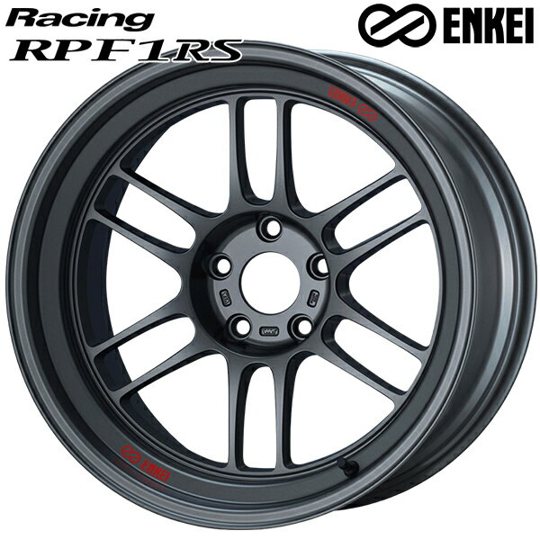 18インチ 10.5J 5H114.3 +10 ENKEI エンケイ レーシング RPF1RS マットダークガンメタ アルミホイール単品 4本（1台分）送料無料/代金引換不可