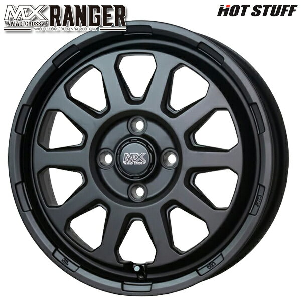 ミツビシ ミラージュ A05A HOT STUFF マッドクロス レンジャー マットブラック ダンロップ エナセーブ EC204 165/65R14 14インチ サマータイヤ ホイール セット 4本1台分 ミツビシ ミラージュ A05A HOT STUFF マッドクロス レンジャー マットブラック ダンロップ エナセーブ EC204 165/65R14 14インチ サマータイヤ ホイール セット 4本1台分