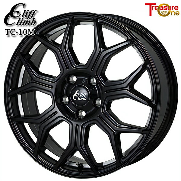 18インチ 8.0J 5H114.3 +40 トレジャーワン クリフクライム TC10M ブラックアンダーカットポリッシュ アルミホイール単品 4本セット（1台分） 送料無料