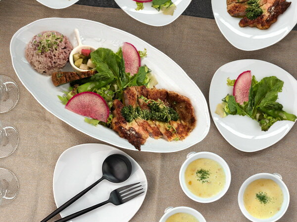 【お買い物マラソンクーポンあり】特大 オーバルボウル 32cm 楕円鉢 カレー皿 カレー鉢 アウトレット込み パスタ皿 大鉢 大きいボール 白い食器 日本製 美濃焼 レリーフ 白磁 盛鉢 パーティー スリムベイカー スリムベーカー おしゃれ ポーセリンアート 30cm以上 3