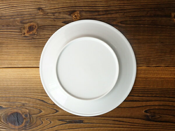 おしゃれ リム プレート 24.9cm 白い食器 アウトレット 大皿 中皿 日本製 美濃焼 陶器 ディナー皿 洋食器 丸 カフェ風 レストラン食器 ホテル食器 TRIESTE ポーセリン アート ウェーブ 業務用にも 玉ぶち リップル