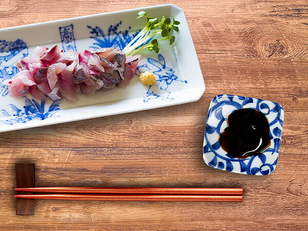 【選べる7柄】 正角豆皿 9cm 日本製 美濃焼 陶器 藍色 小皿 醤油皿 薬味皿 取り皿 プレート スクエア ミニプレート プチプレート カフェ風 小さい 小さめ かわいい おしゃれ モダン シンプル 北欧 3