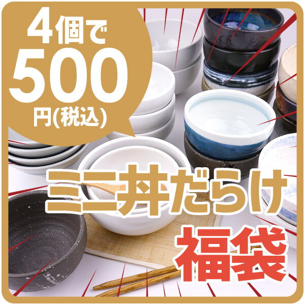 4個で500円ポッキリ ミニ丼だらけ おまかせ 福袋 アウトレット込 陶器 食器 和食器 洋食器 中華食器 丼 丼ぶり どんぶり 多用丼 小丼 ボウル マルチボウル お茶漬け碗 茶碗 麺鉢 汁椀 中鉢 小さい セット まとめて 詰め合わせ 在庫処分 見本品 サンプル 目玉商品 2019