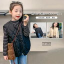 【送料無料】ベスト キッズ 子供服 こども服 キルティング キルトベスト 男の子 女の子 男女兼用 軽量 防寒 保温性 暖かい 無地 シンプル ゆったり 羽織 お出かけ 通園通学 黒 白 110-160