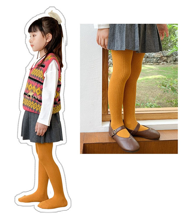 【送料無料】タイツ キッズ ベビー 子供服 こども服 赤ちゃん 女の子 リブ編み 綿...