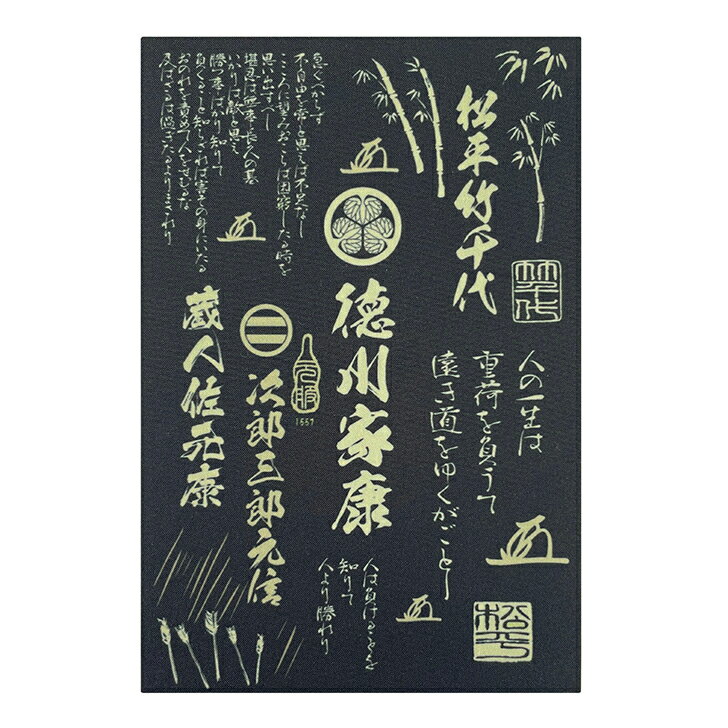 【武将 大河ドラマ 徳川家康 どうする家康 かっこいい ご朱印帳 大判】◎御朱印帳 家康変遷 黒（ごしゅいんちょう いえやすへんせん くろ）