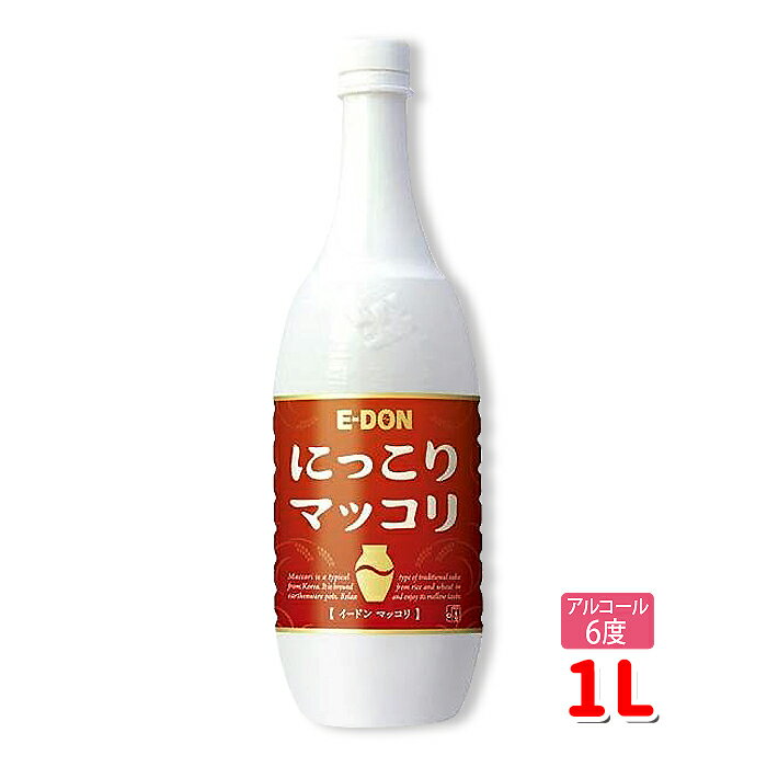 二東　にっこりマッコリ1L（赤・PET）1000ml　★韓国伝統　韓国酒　マッコリ　旨い　大人気