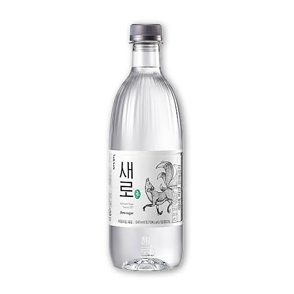 楽天韓サイ　楽天市場店チョウムチョロム【セロ】360ml ×1本「韓国焼酎」（16度）　焼酎が優しくなりました！ 「果糖を使用していない「ゼロシュガー」（Zero Sugar）焼酎。 さっぱりとしたまろやかな味わいが特徴である。」