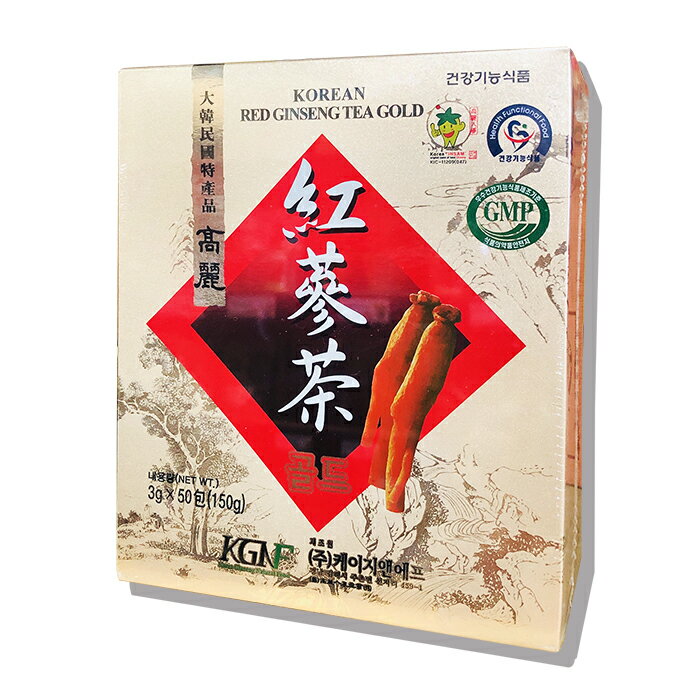 高麗紅参茶GOLD【紙箱】粉末状 50包 ★粉末茶 /健康茶 /伝統茶 /韓国お茶 /韓国飲み物 /韓国食品 /風邪予防対策【気力アップ 滋養強壮 精力増進 免疫力アップ 元気回復】