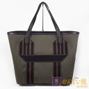 【HERMES】エルメス ピュール サングル U刻印 2022年製 トワルミリテールキャンバス トリヨンクレマンス カーキ トートバッグ レディース メンズ ユ...