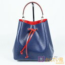 【Louis Vuitton】 ルイ・ヴィトン エピ ネオノエ M54367 ショルダーバッグ ハンドバッグ 巾着 ネイビー レッド レディース【中古】USED...