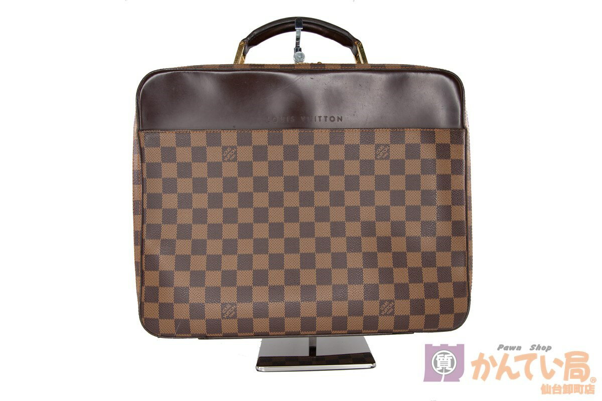 【Louis Vuitton】ルイ・ヴィトン　オルディナトゥールサバナ　N53355　ダミエ　エベヌ　ブラウン系　メンズ　ブリーフケース　アタッシュケース　書類バッグ　【中古品】 USED-B 【9304】 質屋かんてい局仙台卸町 楽天市場店