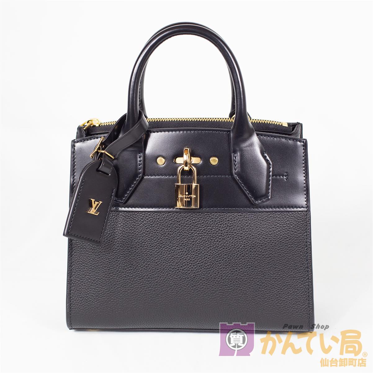 【Louis Vuitton】ルイ ヴィトン シティ スティーマーMINI M55639 グレインカーフレザー スムースカーフレザー ノワール ブラック ハンドバッグ ショルダーバッグ 2WAY レディース カバン 鞄 【中古】USED-SA【9304】 質屋かんてい局仙台卸町店のサムネイル