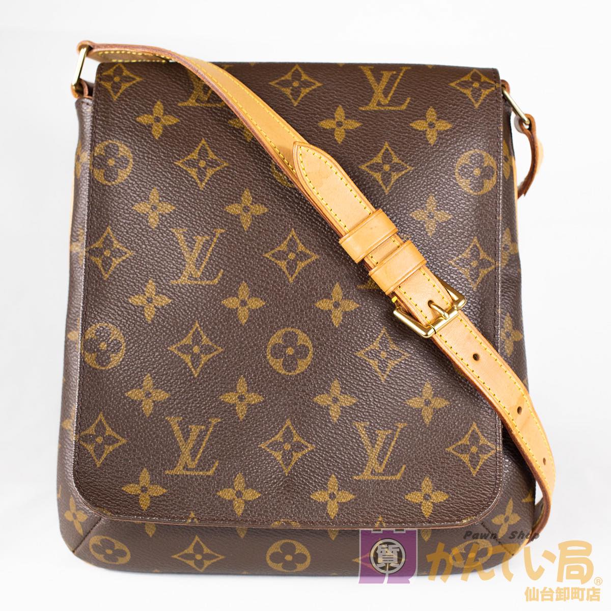 【Louis Vuitton】ルイ ヴィトン ミュゼットサルサ ショート M51258 モノグラム キャンバス ブラウン系 ショルダーバッグ 肩掛け レディース【中古】USED-B 【9304】 質屋かんてい局仙台卸町