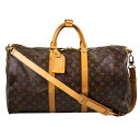 【LOUIS VUITTON】 ルイ・ヴィトン キーポル バンドリエール50 M41416 モノグラム ブラウン系 旅行鞄 ボストンバッグ 旅行バッグ 大容量 ...