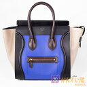 【CELINE】セリーヌ ラゲージ ミニ ショッパー マルチカラー インディゴ レディース トートバッグ ハンドバッグ ビジネスバッグ バッグ 【中古品】 US...