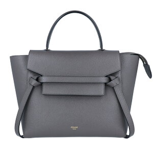 【CELINE】セリーヌ ベルトバッグ マイクロ グレインドカーフスキン グレー 灰色 ゴールド金具 ハンドバッグ ショルダーストラップ欠品 レディース 【中古品】 USED-AB 【9356】 質屋かんてい局仙台卸町 楽天市場店