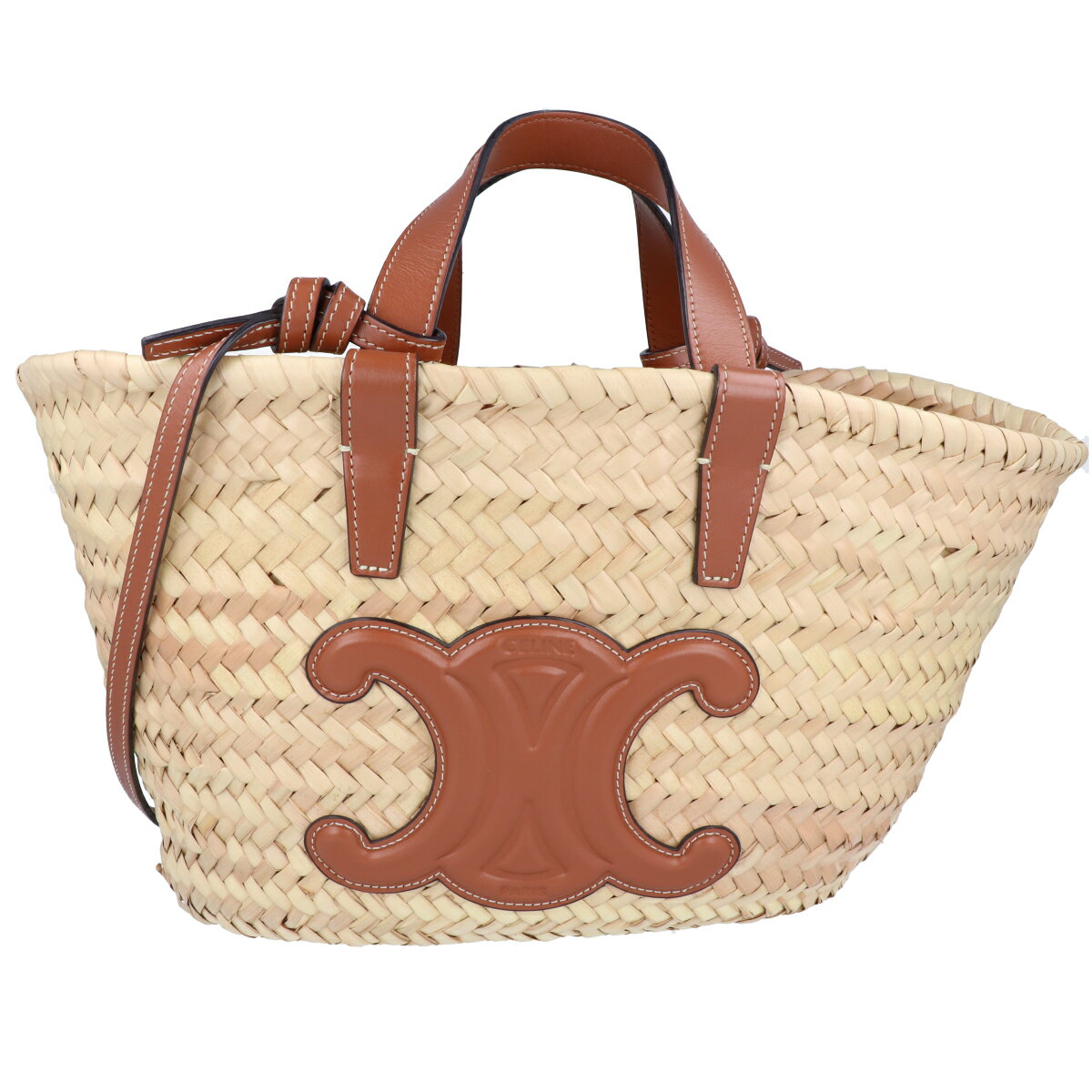 【CELINE】セリーヌ ティーントリオンフ クラシックパニエ 194002EFA ハンドバッグ ショルダーバッグ 2WAY カゴバッグ ラフィア ブラウン レディース 【中古品】 USED-B 【9304】 質屋かんてい局仙台卸町店 楽天市場店のサムネイル