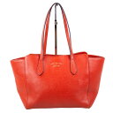 【GUCCI 】グッチ スウィング トートバッグ 354408 レザー レッド オレンジ レディース バッグ 【中古】 USED-BC 【9304】 質屋かんて...