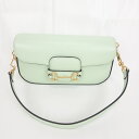 【GUCCI 】グッチ ホースビット 1955 スモール ショルダーバッグ 2Way チェーン ハンドバッグ 735178 斜め掛け レザー グリーン系 ゴールド金具 レディース バッグ 【中古】 USED-S 【9356】 質屋かんてい局仙台卸町店 楽天市場店