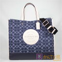 【COACH】 コーチ デンプシートート 40 C2827 デニム レザー 2WAY トートバッグ ショルダーバッグ シグネチャー ネイビー 大容量 肩掛け 斜...
