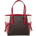 【MICHAEL KORS】マイケルコース トートバッグ ボイジャー 30H3GV6T4B 手提げ レッド ブラウン アイボリー マルチカラー レディース 【中...