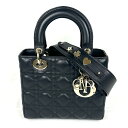 【Christian Dior】クリスチャンディオール カナージュ レディディオール My ABCDior バッグ スモール トートバッグ ショルダーバッグ 2WAYバッグ ブラック レディース【中古品】 USED-B【9304】 質屋かんてい局仙台卸町店 楽天市場店